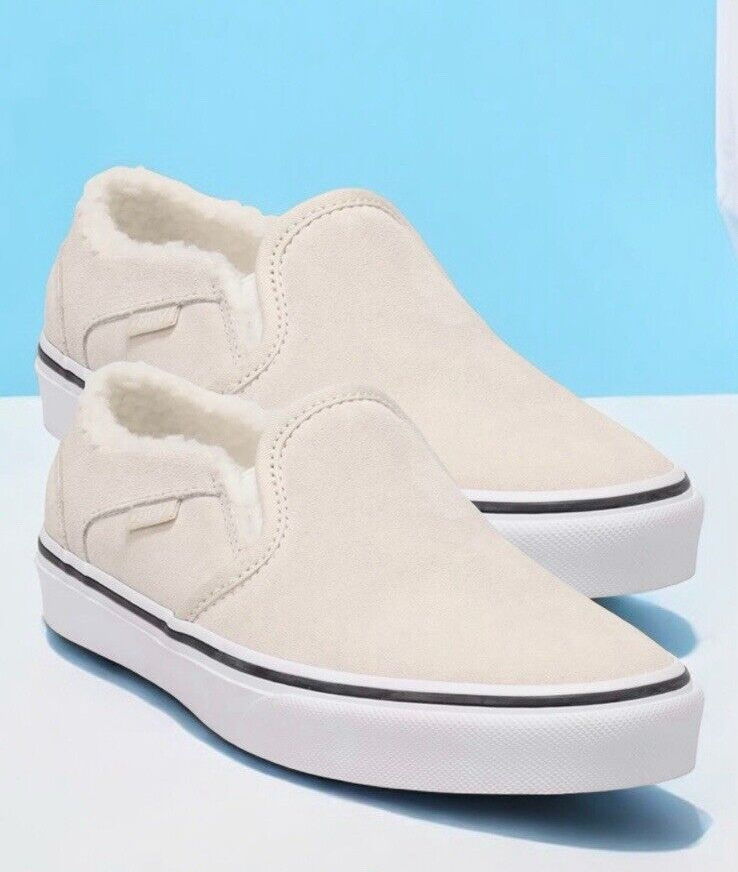 HOT Vans Asher Sherpa Vans Slip On Tan Vans Asher Suede