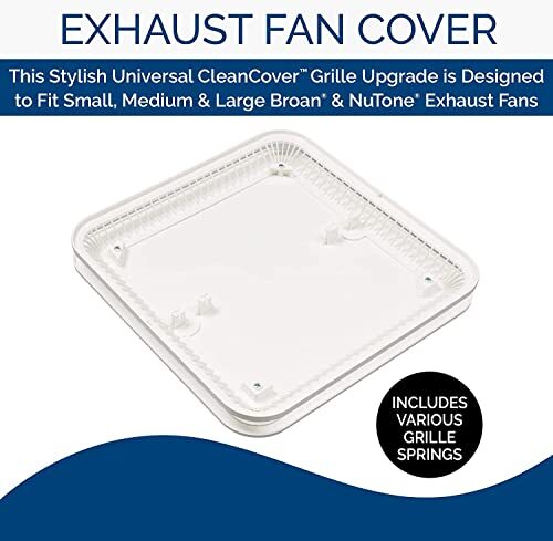 Broan-NuTone FG701S Abluftgitter-Abdeckung – Weiß, 33x33 Cm – Universell Für Lüfter