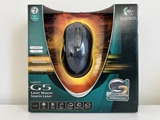 Logitech G5 USB Laser Gaming Mouse Adjustable Sensitivity Weight Tuning Wired