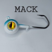 Big Eye Ball Jigs, 3pk , Fluke, Flounder, Striper, Rattle, Gulp jigs, Bluefish