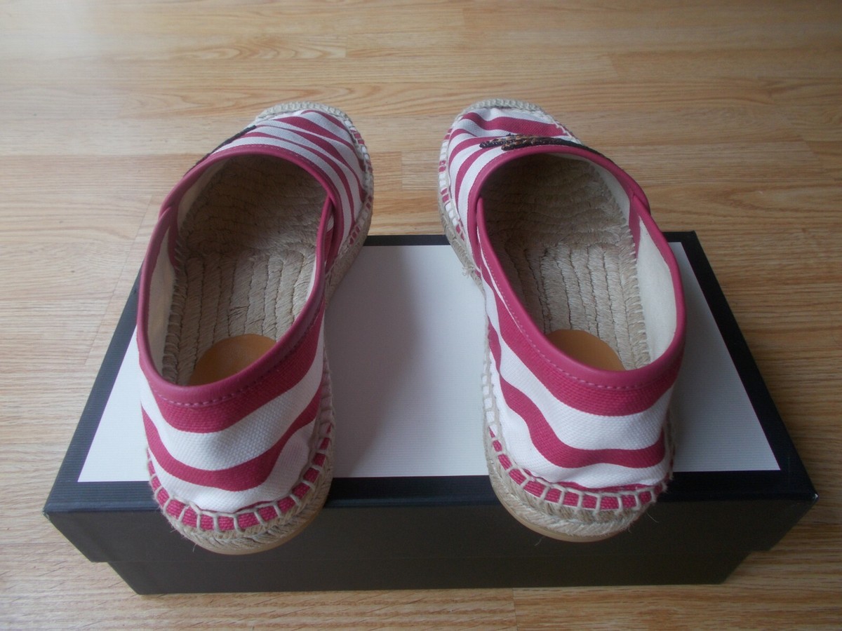 GUCCI
Canvas Mens Striped Alejandro Espadrilles 10 White Dark Pink Gucci Logo Canvas Espadrilles in White – Gavriel.us main image 4