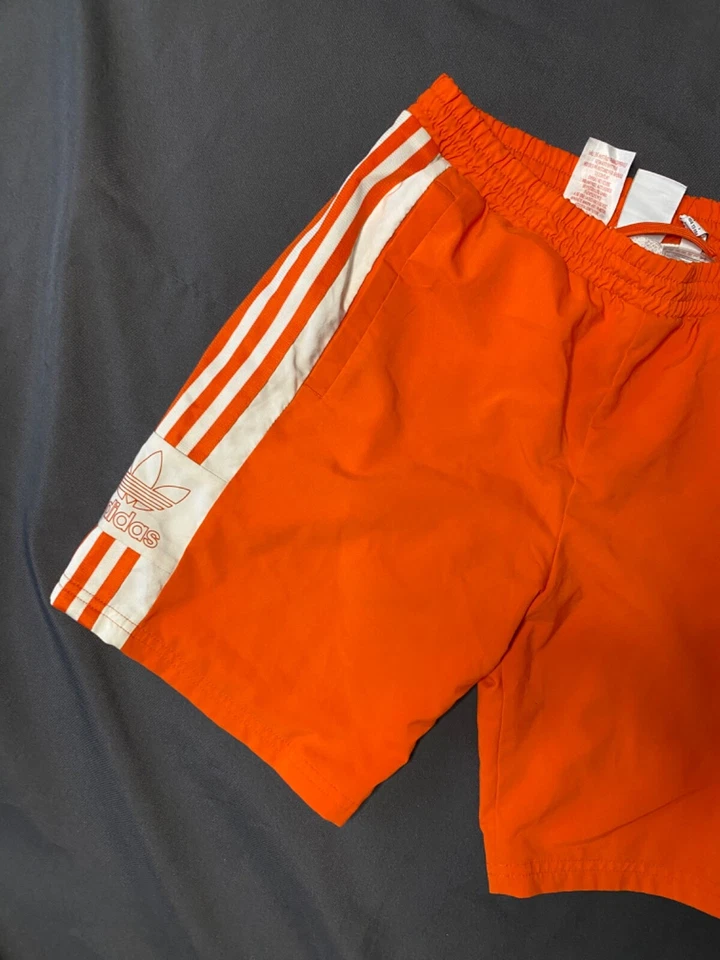 Pantalones Cortos Juveniles Adidas Originales De Colección 13-14 Años Talla L Se Adapta a Hombres XS/S Naranja Foto 2 de 4