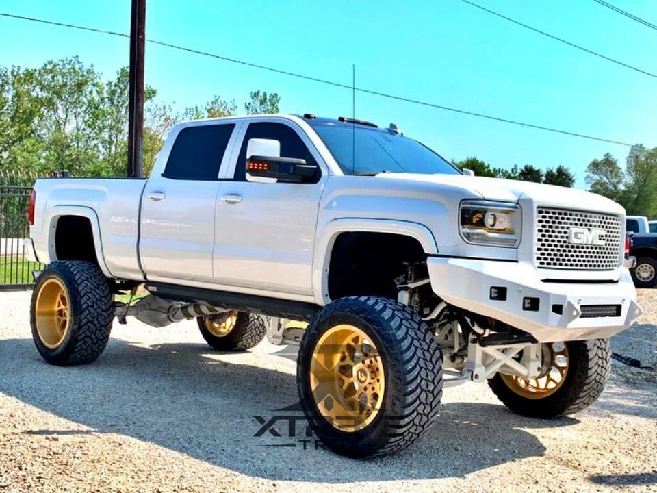 Juego de llamaradas de guardabarros pintables estilo OE para GMC Sierra 2500 3500 15-19 Foto 2 de 4