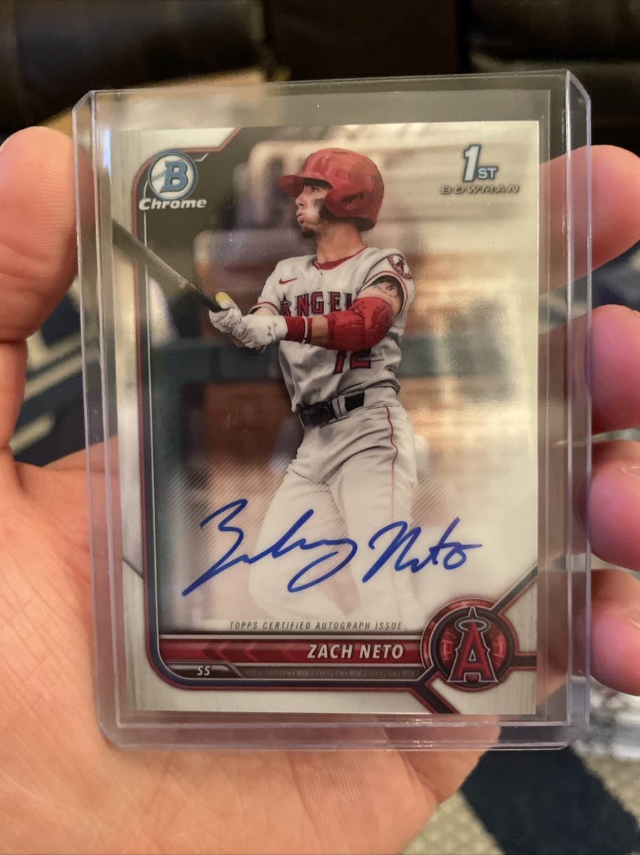 2022 Bowman Draft Zach Neto Chrome Base Autograph 1st Auto Angels 