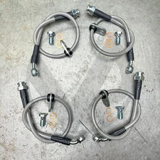 Stainless Steel Front & Rear Brake Line Kit for 88-91 Honda CRX w/rear disc CRX