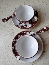 COPPIA TAZZINE DECORATE A MANO IN FIMO