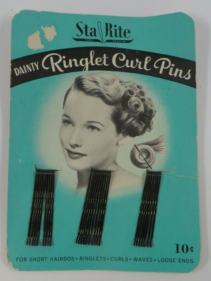Vintage 1940's STA-RITE Ringlet Curls Bobbie Bobby Pins Original