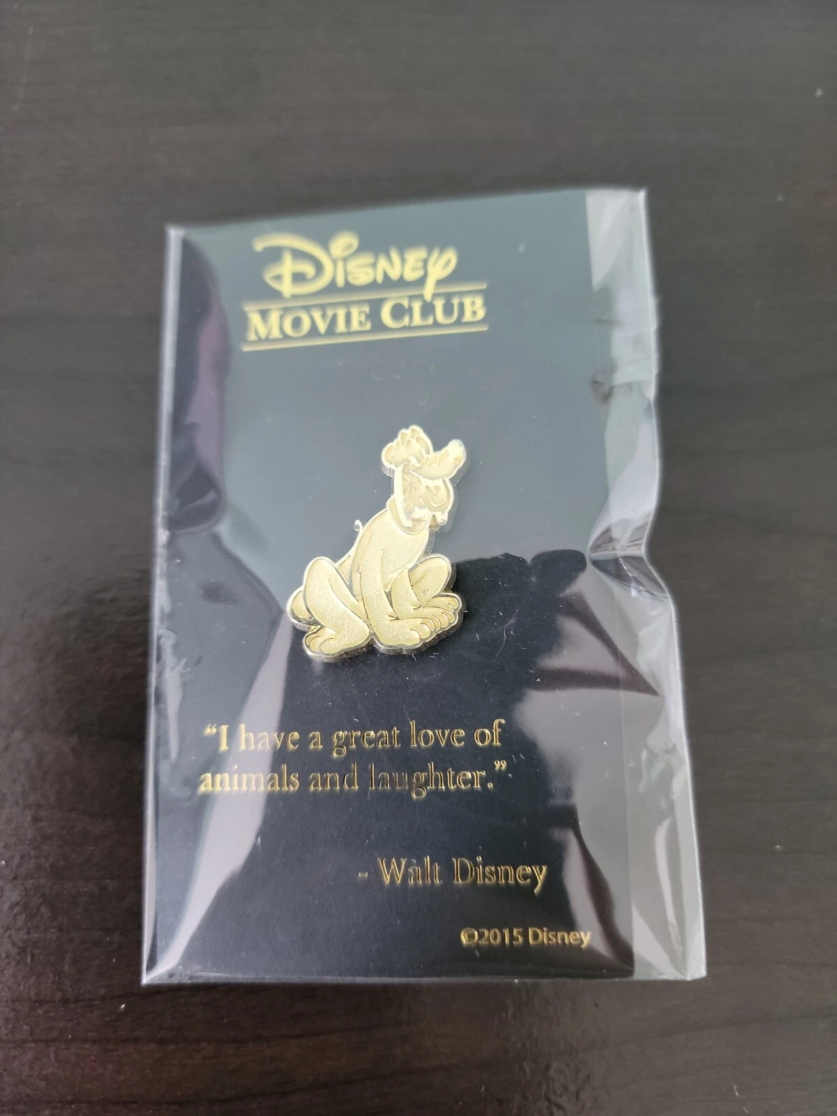 Pluto Lapel Pin VIP Anniversary Gold Tone Disney Movie Club Exclusive NEW
