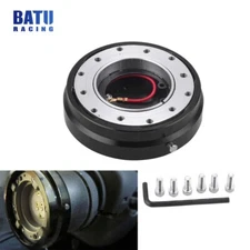 Universal Black Car Steering Wheel Quick Release Hub Aluminum Adapter Snap