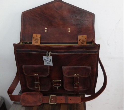 Ledertasche Aktentasche Schultertasche Lehrertasche Schultasche 46CM - Bild 6 von 8