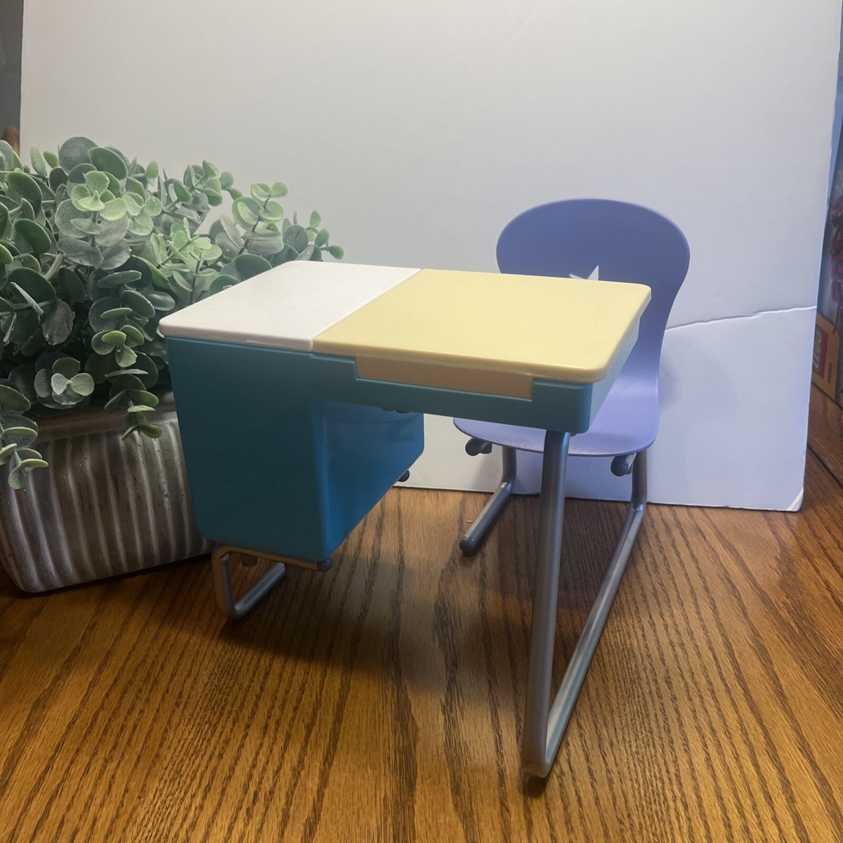 American Girl Truly Me Flip-Top Desk School Purple Blue Yellow