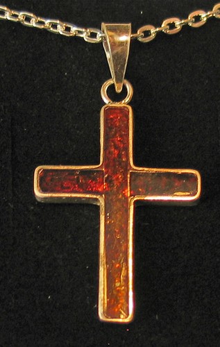 Set of Three Coloured Cross Pendants in Presentation Boxes - EB6646 ideal gift - Picture 4 of 7