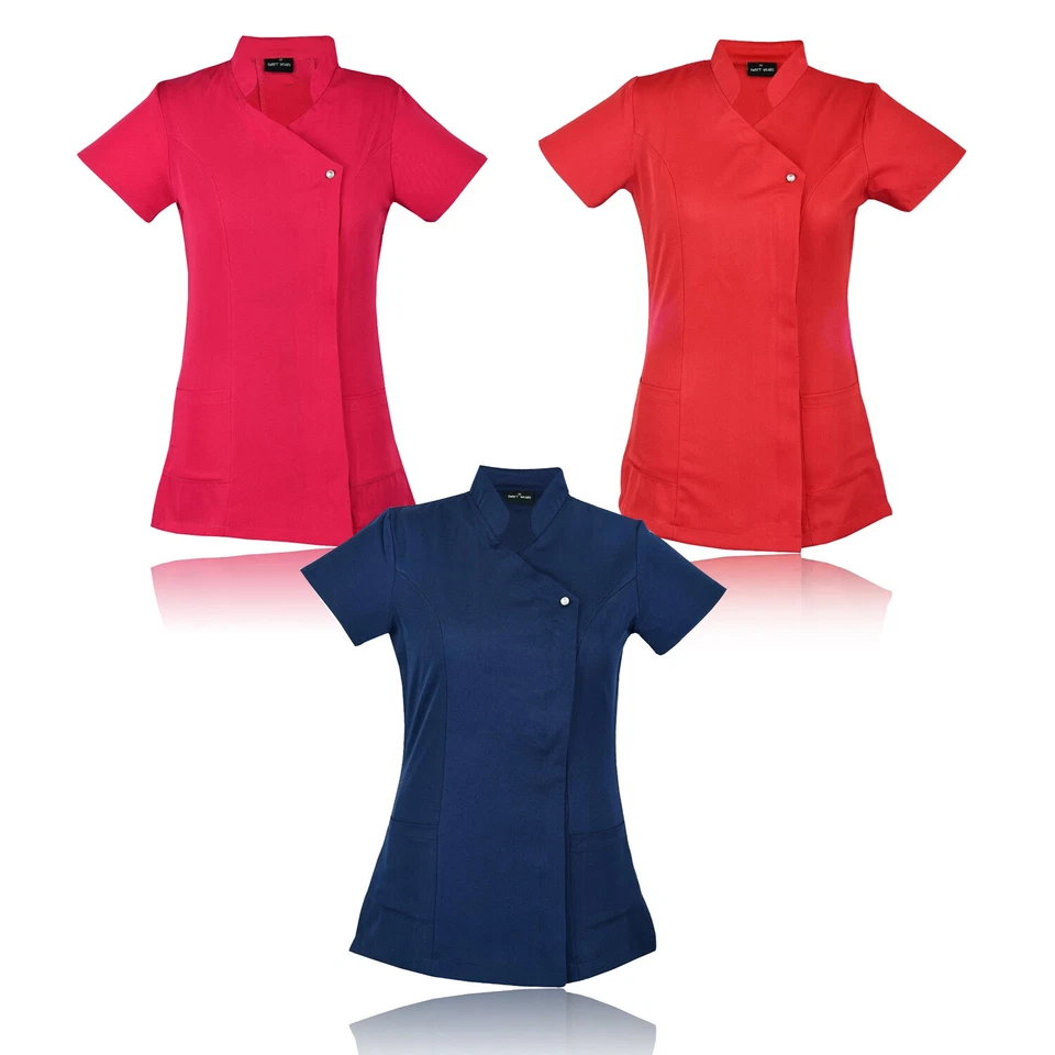 Beauty Tunic Hairdressing Spa Massage Therapist Health Work Nail Salon Uniform - Image 4 of 4