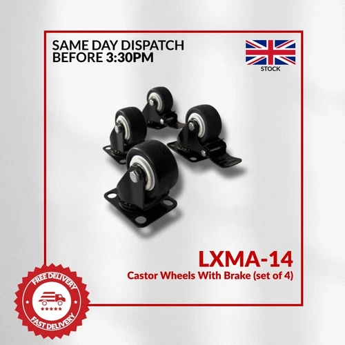 Castor wheels With Brake (set of 4)