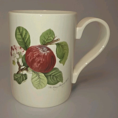 Portmerion POMONA Mug Hoary Morning Apple Fruit Flower Straight Side Old Mark