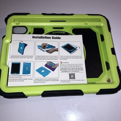 SEYMAC 9.7  iPad Case 9th 8th 7th Gen Shockproof Stand Strap Black/Green No Box