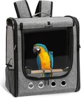 Bird Carrier Bag Bird Travel Cage with Stand, Lightweight Backpack for Parrot, L