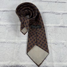 Vintage CHRISTIAN DIOR Silk Tie Floret Pattern Made In USA Woven In Italy 56x3.5
