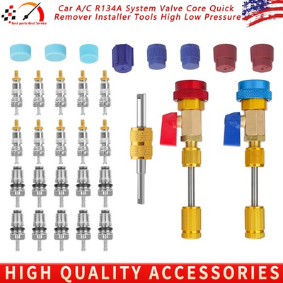 #ad Auto AC R134A High amp; Low Pressure Valve Core Quick Remover and Installer Tools $16.43
