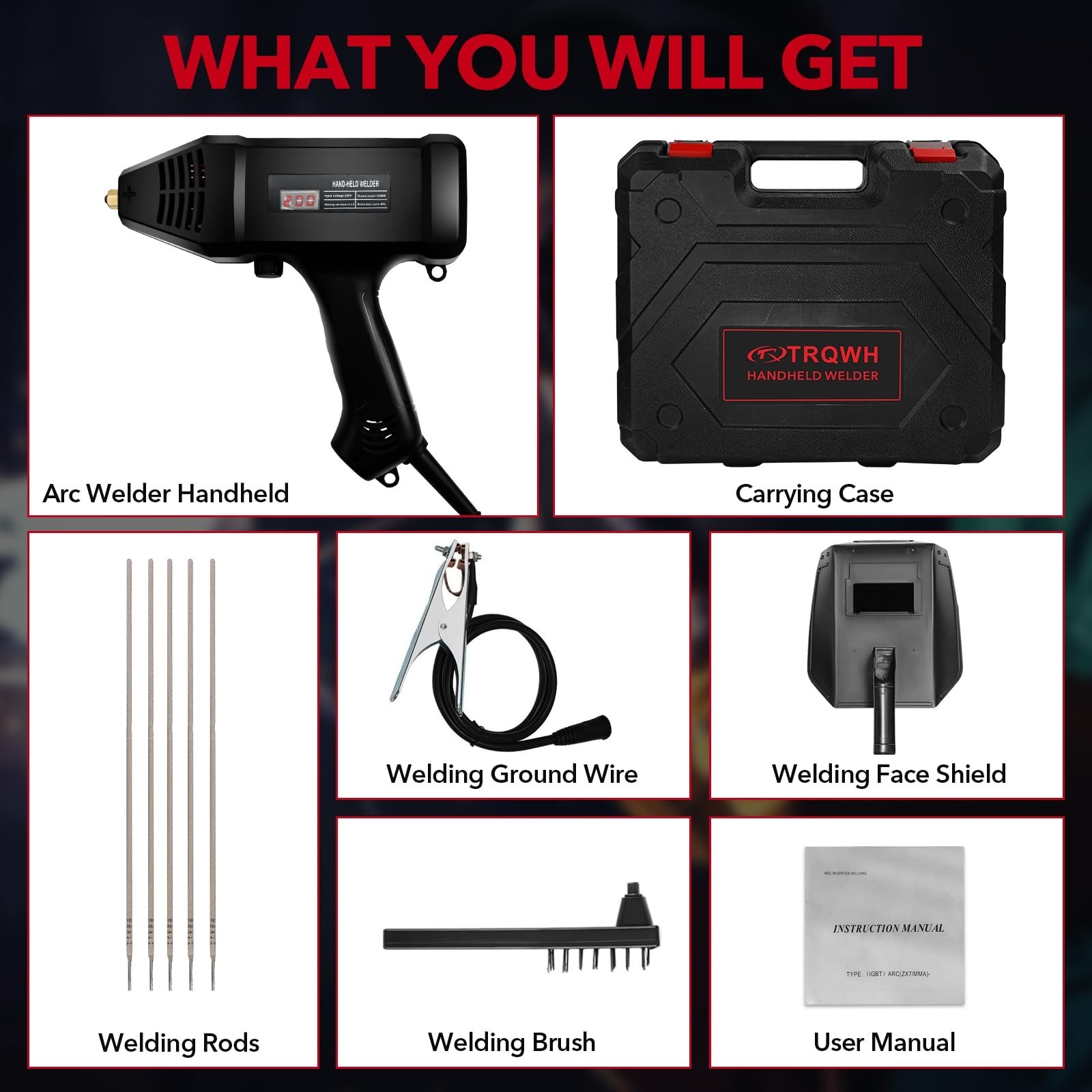 TRQWH 120A Welding Machine Handheld 110V Portable Stick Welder ARC Welder Mac...