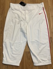 NWT NEW MENS NIKE ENGINEERED BASEBALL  PANTS WHITE WITH RED XXL
