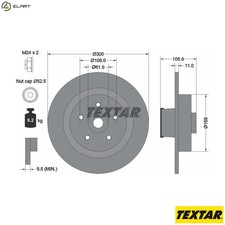 2x BRAKE DISC 92252903 FOR RENAULT CLIO/EURO/III/CAMPUS LUTECIA MEGANE 2.0L 4cyl