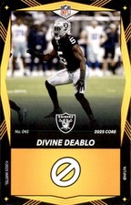 2025 Uno Elite Core Divine Deablo Las Vegas Raiders #045 Yellow