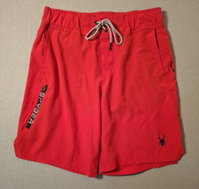 Spyder Swim Shorts Mens Small UV Protection Surf Sand Sun Athletic Workout Red