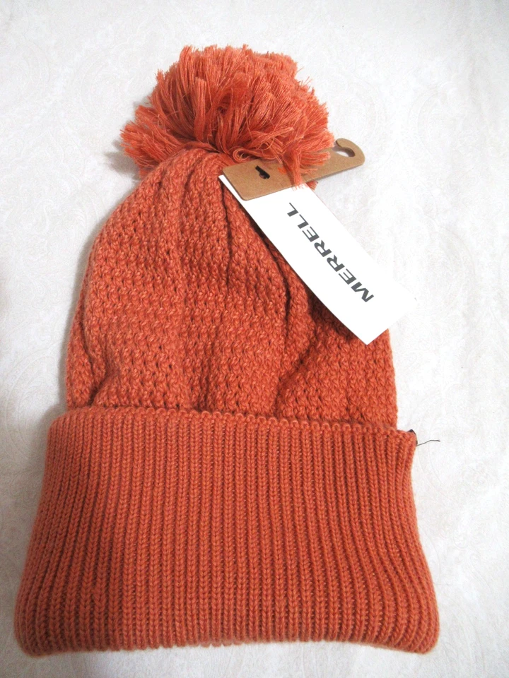 Gorro Merrell Unisex Aragón Color Óxido Waffle Bobble Gorro Uno Nuevo con Etiquetas Foto 2 de 4