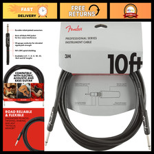 10ft Professional Guitar Instrument Cable - Stage Ready, Anti-Kink Design, Black