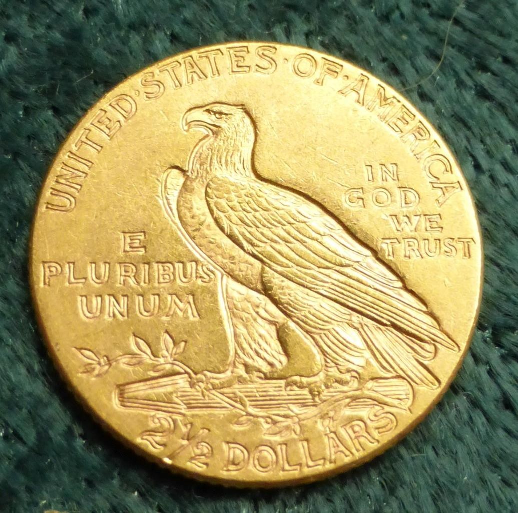 1912 $2.50 GOLD Indian Head Quarter Eagle, United States of America $2-1/2