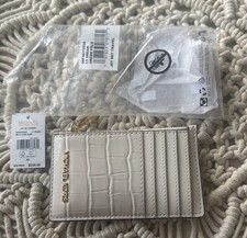 NUEVO CON ETIQUETAS Michael Kors Jet Set Portatarjetas de Viaje Bolsa con Cremallera Cartera Lt Crema $228