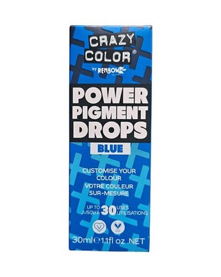 Crazy Color Power Pigment Drops Semi Permanent Farbton - Blau