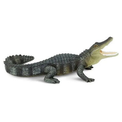 Alligator Miniature Animal Safari Toy Figure 6'' L 2'' H