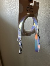 Wildone Large Holographic Iridescent Multicolored chrome Dog Leash