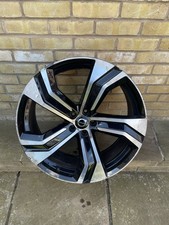 1 X GENUINE VOLVO XC90 22" R DESIGN ALLOY WHEEL 9J BLACK DIAMOND CUT 32209412