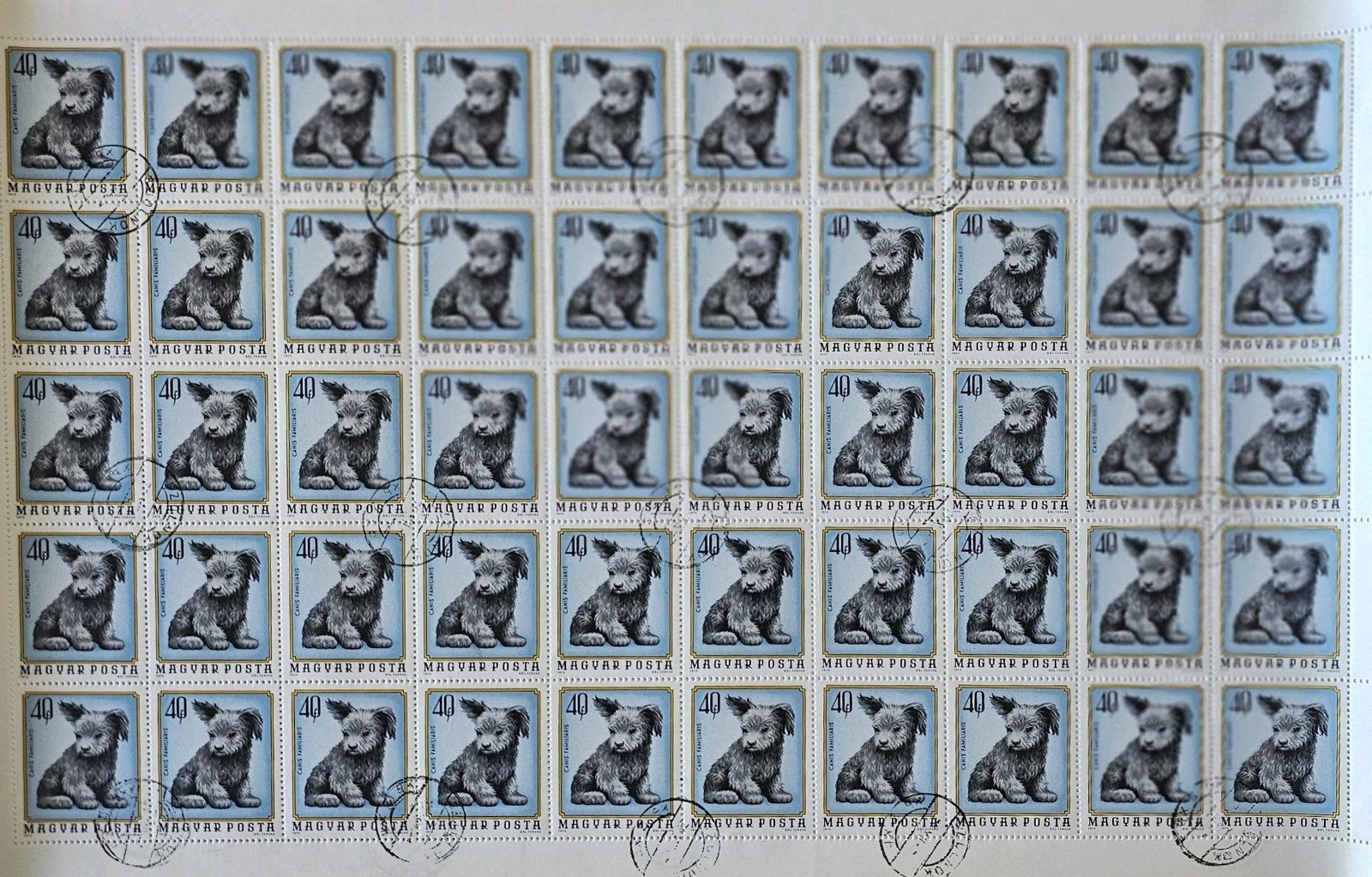 Vintage Magyar Sheet Post Stamps #0301