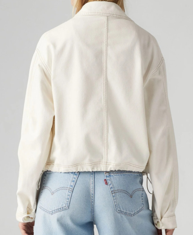Levi's Women's Denim Janis Utility Jacket White Serenity Wash Size XS NWT thumbnail 2