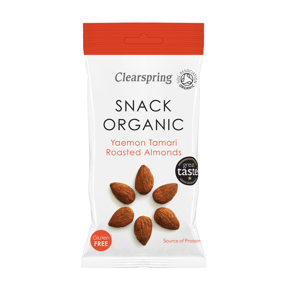 Clearspring Organic Yaemon Tamari Roasted Almonds 30g Japanese Snack
