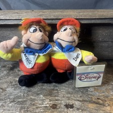 Disney Alice in Wonderland Tweedle Dee  Tweedle Dum Bean Bag Plush NWT