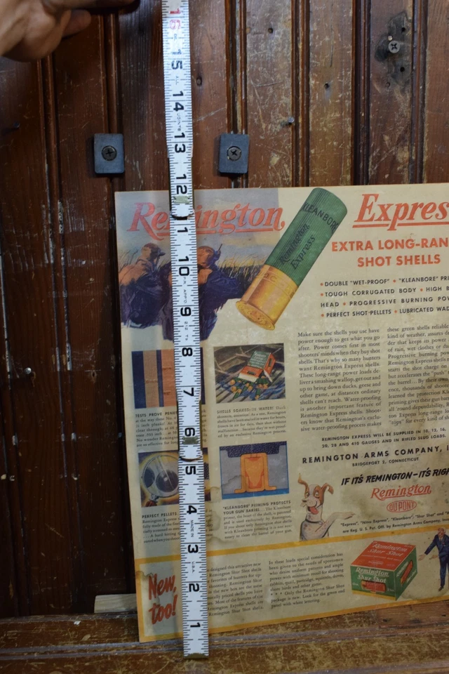 Tarjeta de prueba de litógrafo REMINGTON EXPRESS 2 CARAS OFFSET LETRERO CIRCA 1930 DUPONT Foto 4 de 4