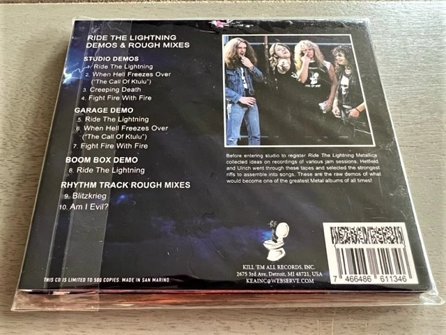 METALLICA - RIDE THE LIGHTNING (DEMOS + ROUGH MIXES)      SLAYER,MEGADETH,EXODUS - Image 2 of 2