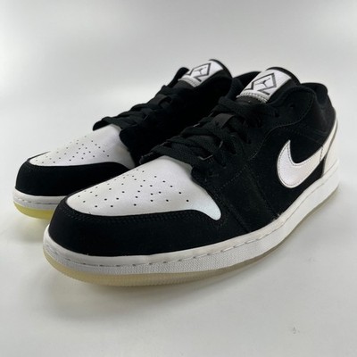 Air Jordan 1 Low Diamond Black White DH6931-001 Mens Size 13 Sneakers