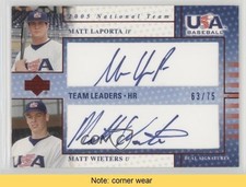2005 Upper Deck USA Baseball Blue Ink 63/75 Matt LaPorta Wieters Auto READ 4r3