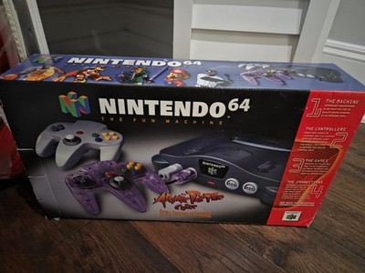 Nintendo 64 Atomic Purple Controller Console Bundle Complete In Original Box 