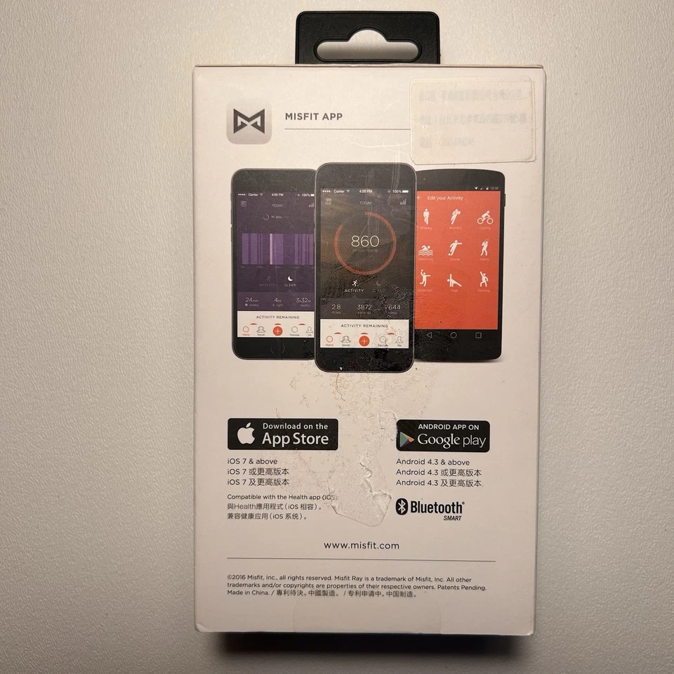 Pulsera inteligente Misfit RAY pulsera fitness + rastreador de sueño con baterías NUEVA caja Foto 2 de 4