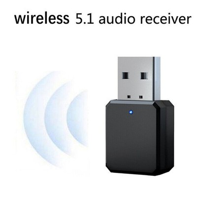 3.5mm USB Bluetooth 5.1 Audio Stereo AUX Wireless Receiver Adapter Built-in Mic