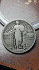 1917 D Type 1 Standing Liberty Silver Quarter Dollar 25C Nice VG            W824