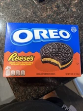 🔥OREO REESE'S Peanut Buttery Creme Chocolate Sandwich Cookies, LIMITED EDITION 
