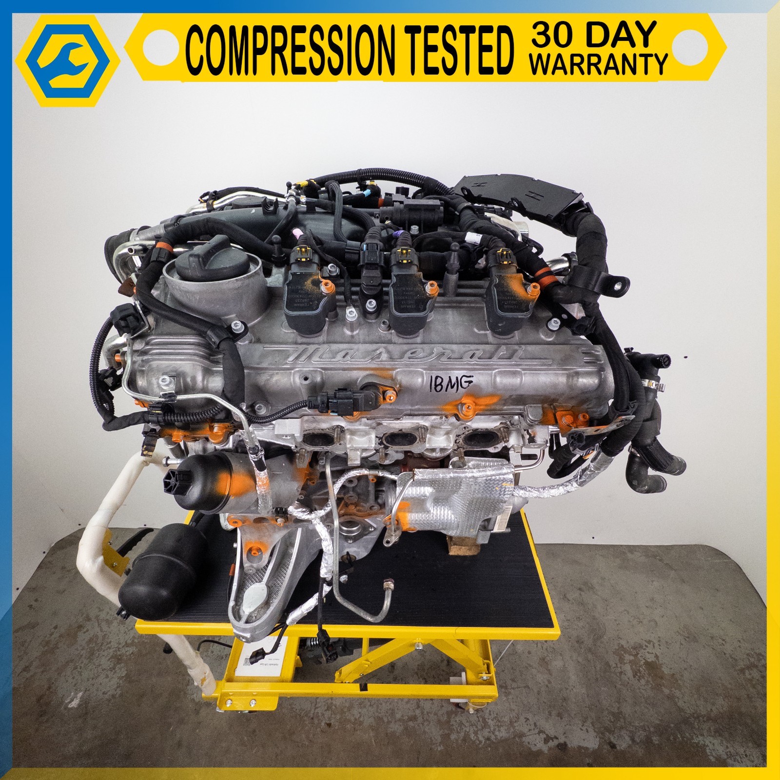 14-22 MASERATI GHIBLI QUATTROPORTE S Q4 AWD 3.0L V6 ENGINE MOTOR ASSEMBLY OEM